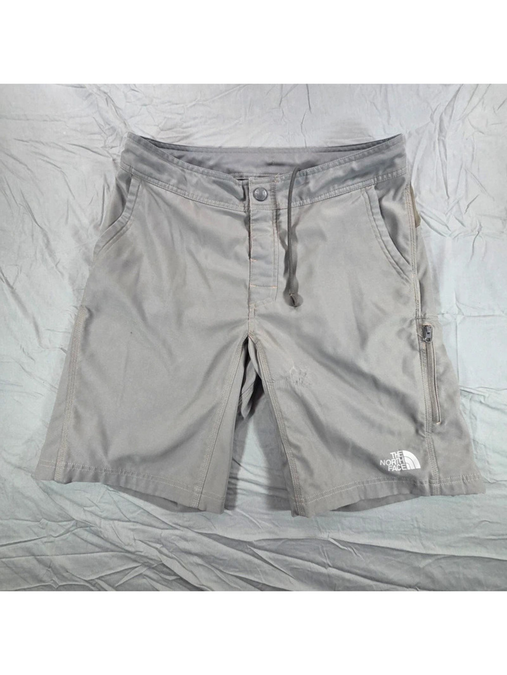 The North Face gray technical hiking shorts
